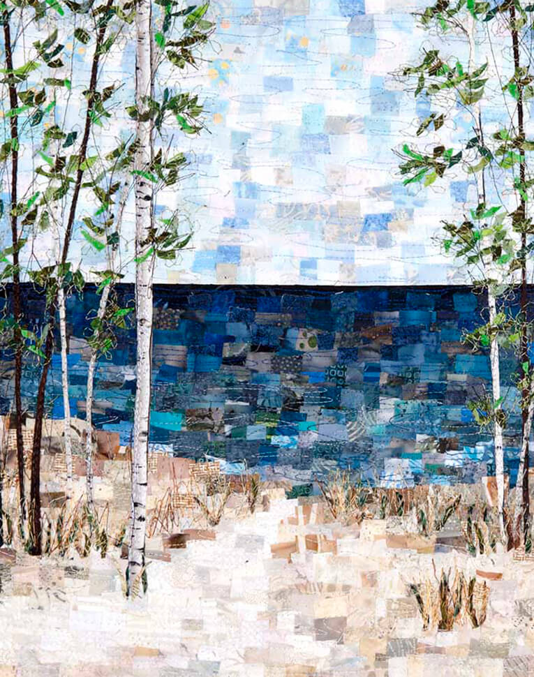 Large Mosaic art quilts by ann loveless
